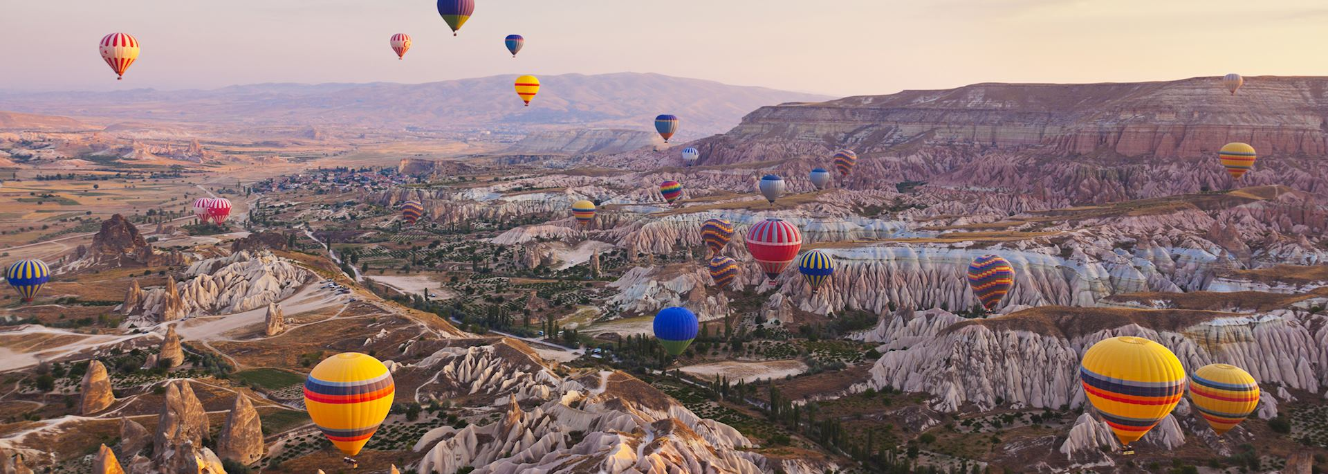 Hot Air Balloons over the Cappadocia in Turkey