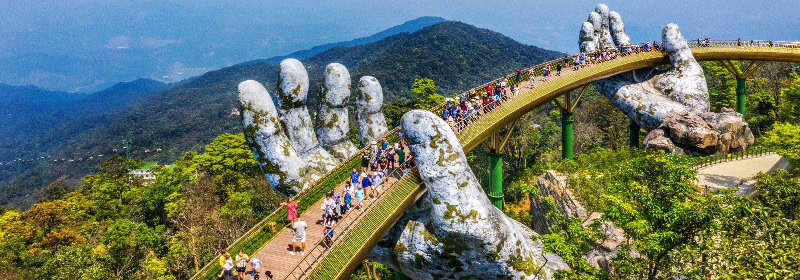 Golden Bridge at Da Nang in Vietnam